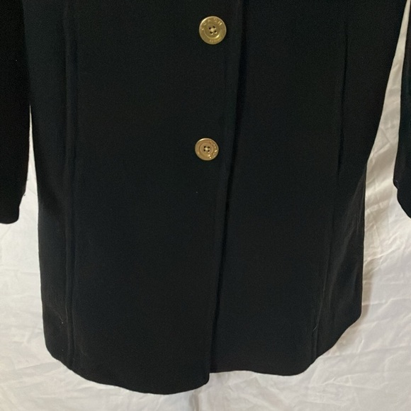 Coach:Black Wool/Angora/Nylon Blend- Green Signature lining-Gold buttons- XS - Picture 8 of 16